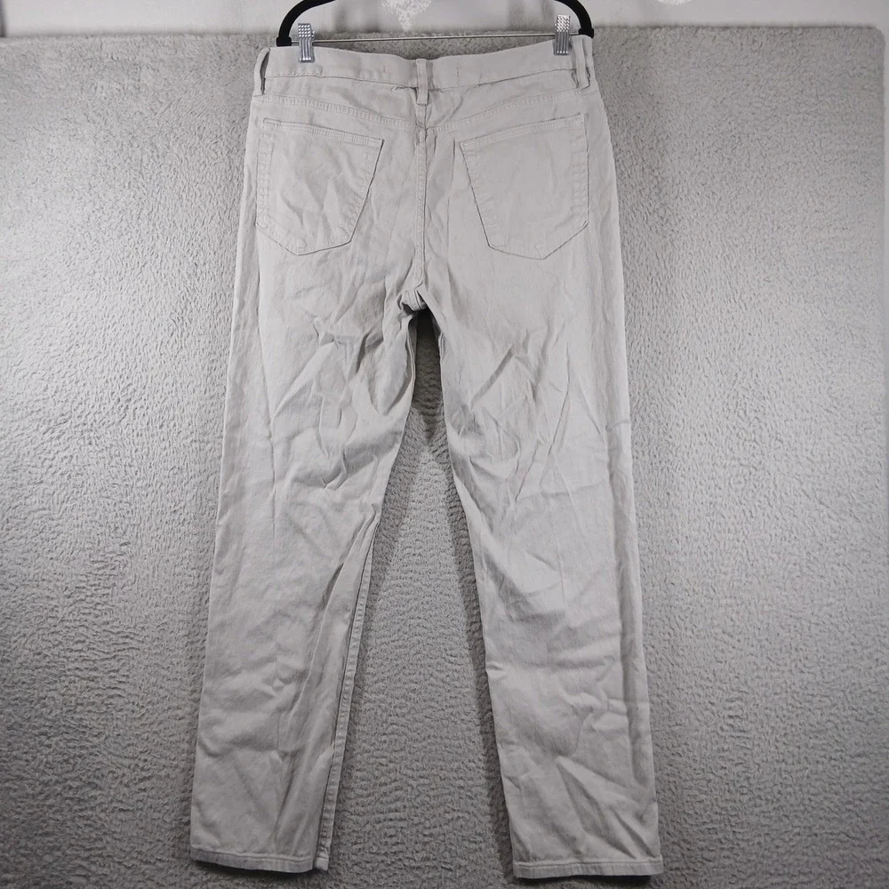 Banana Republic Mens 36x32 Slim Fit Linen Blend Pants Stone Beige Khaki